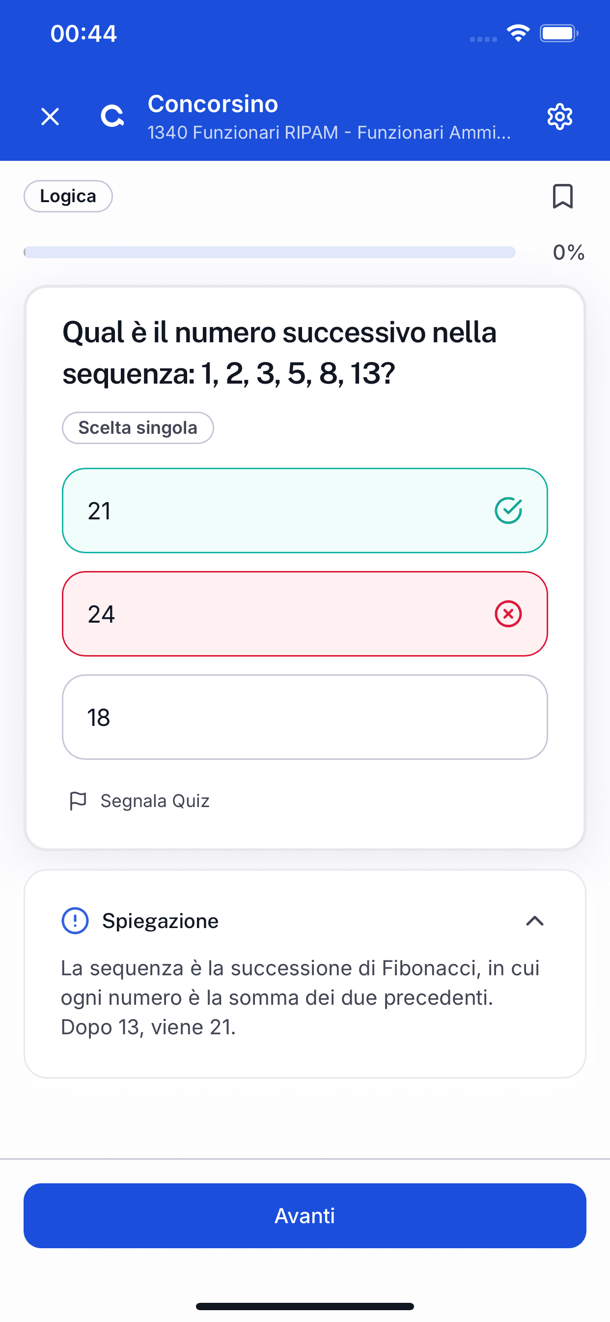 Quiz banca dati concorsi pubblici